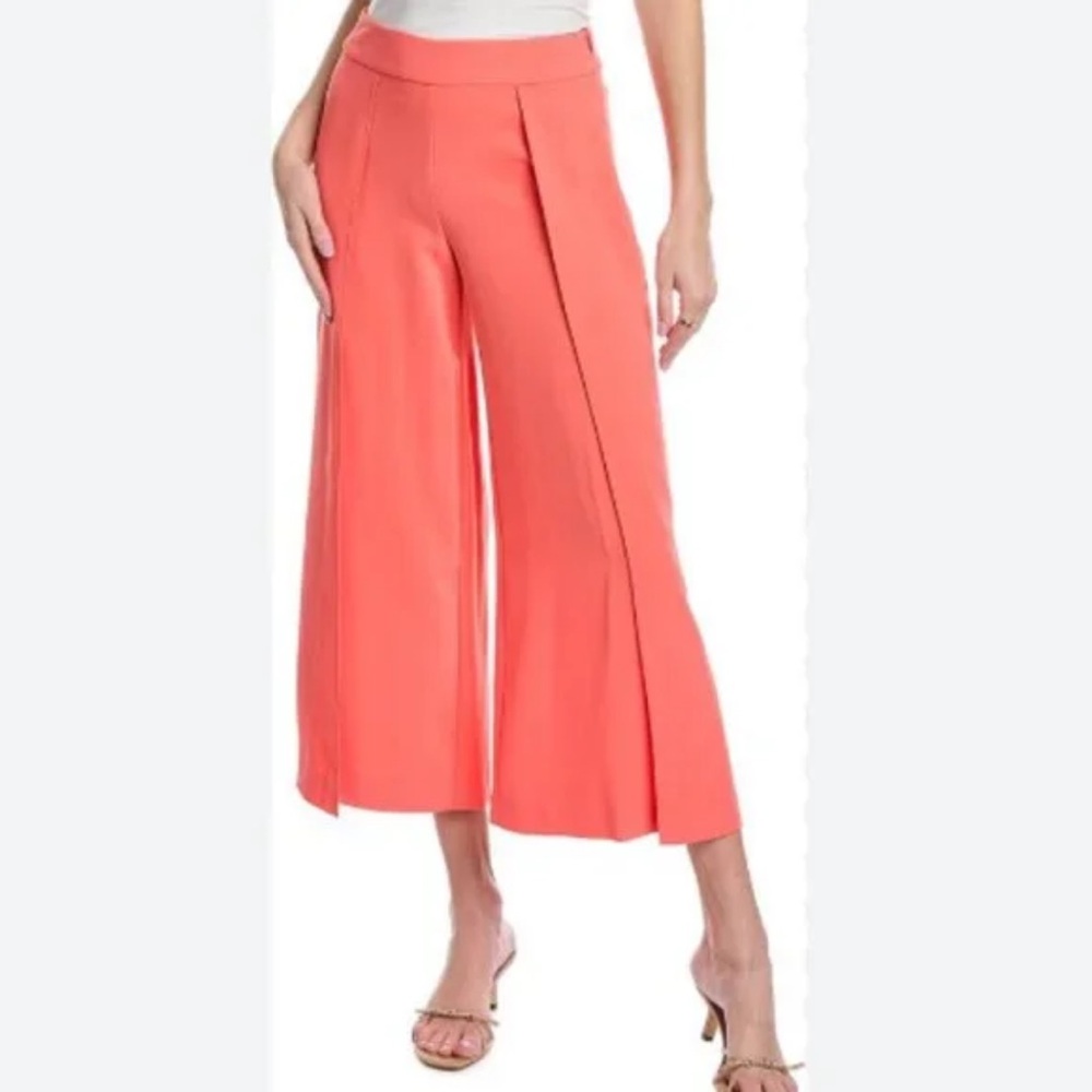 Trina Turk Esplande Wide Leg Cropped Crepe Pant